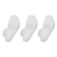 Personal Touch Unisex Crew Length Diabetic Comfortable Hospital Slipper Socks Pack of 3 (White, 9-11)