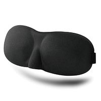 Secura Everyday Luxury Upgraded Contoured 3D Sleep Mask 3D Eye Cover No Pressure on Your Eyeballs, Create Total Darkness -Black