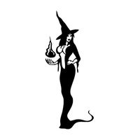 Leon Online Box Witch Black Magic - Tribal Decal [Choice] Vinyl Sticker for Car, Bike, iPad, Laptop, MacBook, Helmet