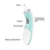 Finetoknow Digital Thermometer Ear Infrared Temperature Thermo Temperature Meter with 20 Earmuffs