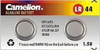 LR44/AG13 Alkaline Button Battery Great for Red Dot Sights and Lasers. 2 Pack.