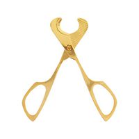 Jascaela Stainless Steel Cigar Cutters Double Cut Blade Guillotine Scissors Accessories for Cigars(Gold-L)