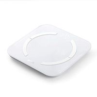 BingWS Digital Bathroom Scales Mini Smart Body Fat Scale USB Charging Model Ultra Slim Analyser Bathroom Scales Weighing Scale, White Body Composition Monitors (Color : White)