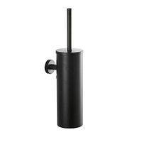 Toilet Brush, Bathroom Toilet Set Toilet Brush, Wall Mount, Black / 304 Stainless Steel/Simple/Perforated Installation.