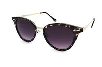 ColorViper Vintage Women CatEye Round Rx Optical Reading Sun Readers None Bifocus (B1 Shiny Black Tortoise Silver, 1.25)