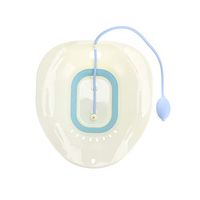 vmree Sitz Bath, Over The Toilet Perineal Soaking Bath, Postpartum Care, Hemorrhoid Treatment, Ideal for Post-Episiotomy Patients, Universal Fit, Oval, Oblong or Elongated Toilets, Foldable (Blue)