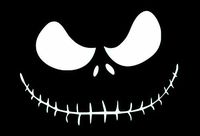 Jack Skellington White Decal Vinyl Sticker|Cars Trucks Vans Walls Laptop| White |5.5 x 4 in|LLI620