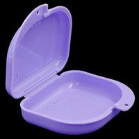 Elevin(TM) Denture Bath Box Case Dental False Teeth Appliance Container Storage Boxes Dentu (Purple)