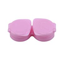 LZIYAN Flip Top Contact Lens Cases with Tweezer Eyeglasses Storage Box Portable Case Container for Travel Home Accessories,Pink