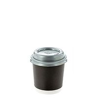 Coffee Cup Lids - Pewter Gray - Plastic - Disposable - Fits 4 oz Coffee Cups -  500ct Box - Restaurantware