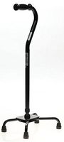 Medline MDS86228 Aluminum Quad Cane with Large Base, Black (Pack of 2)