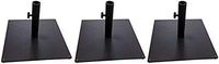 Tropishade Steel Plate Umbrella Base, 36 lbs, Black (Pack of 3)
