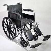 Wheelchair - 18" Seat Width Fixed Arm Wheelchair Detachable swing away footrests Weight capacity: 300 lbs