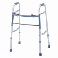 Roscoe Medical ROSROSWK403504 Two Button Walkers, Adult Size, 300 lb. Weight Capacity, Aluminum Frame, Gray, 4 Per Case