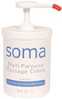 Soma Multi-Purpose Massage Creme, 36 Ounce - Light and Silky Massage Cream - Jojoba Oil, Aloe Vera, Fractionated Coconut Oil - Perfect for Light and Deep Tissue Massage - No Sticky Residue