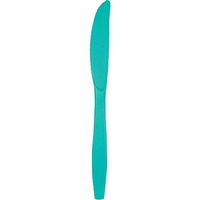 Club Pack of 288 Teal Premium Heavy-Duty Plastic Party Knives