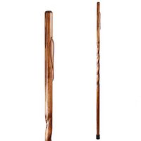 Trail Blazer by Brazos 58" Twisted Wood Walking Stick, Made in the USA, Brown