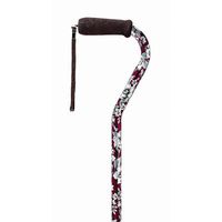 Offset Single Point Cane Color: Burgundy Flower