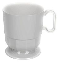Exquisite White Premium Plastic Coffee Cups - 8 oz Coffee Mug - White Tea Cup - 40 - Count (White)