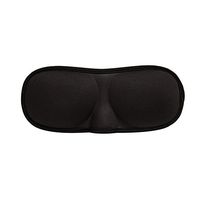 ACTLATI 3D Sleeping Eye Patch Sleep Aid Cover Soft Eye Mask Breathable Blindfold with Ear Plugs Black