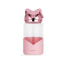 KINHOO 340ml Portable Explosion-Proof Anti-scalding Glass Bottle Mini Cute Water Bottle