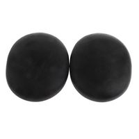 2 Pcs Black Hot Spa Rock Basalt Stone Stones Massage Lava Natural Stone
