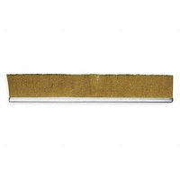 Tanis Brush MB706484 Metal Back Strip Brush with Heavy Duty 5/16" Stainless Steel Backing, 0.010" Diameter Brass Bristles, 7' Overall Length, 3" Trim Length