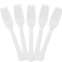 Extra Heavy Weight Plastic Forks | 20ct (Frosty White)