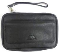 Tobacco Pipe Leather Case - 4 Pipes - Authentic Full Grade Leather - Black