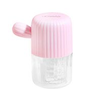 Contact Cleaner, Contact Lens Cleaner Washer Solution Case (Manual Rotary Practical Style)