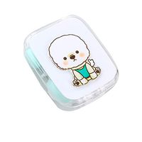 Dual Glasses Contact Lens Case - Travel Contact Lens Case2 Kit with Mirror Solution Bottle Tweezers Container Holder