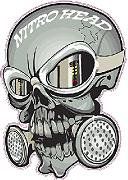 AJ's Signs & Apparel Nitro Head Skull Vinyl Sticker Decal Cars Trucks Vans Walls Laptop