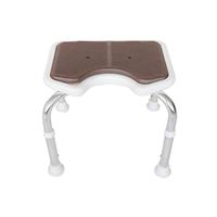 Yjyxzy Adjustable Shower Stool, Bathroom Seat with Backrest, Disabled Walker Anti-Skid Bathroom Safety Seat, Pregnant Women Adult Aluminum Bath Chair (Size : 394435~45cm)