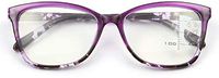 rogressive Multifocal Reading Glasses Computer Readers for Women 1.0 1.00 +1.00 100 Multi Focus Plastic Spring Hinges Rectangular C3100-purple