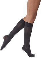 JOBST Opaque Knee High with SoftFit Technology Band, 15-20 mmHg Compression Stockings, Closed Toe, Small, Anthracite