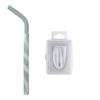 Collapsible Silicone Drinking Straws with Case Holder - Iuhan Clearance Portable Reusable Washable Straws Food Grade Silicone Drinking Bent Foldable Straws (I)