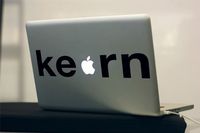 Typography Kern - Black Vinyl Decal for 13" Macbook
