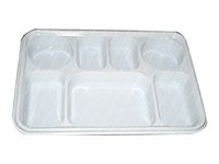 Seven Compartment Disposable Plastic Plate or Thali - 50 Plates
