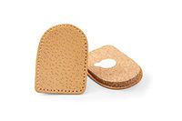 Orthotic Heel Lift Raise, Genuine Leather and Natural Cork, with Self-Adhesive Backing, Shock Absorbing Support, Relief with Achilles Tendonitis Heel Spurs Heel Pain, Kaps (Women/US 4-9 / EUR 35-40)