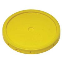 Pail Lid, Yellow, Tear tab, 1-3/16 in. H