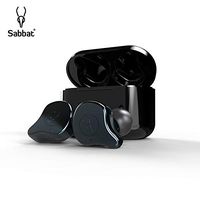Sabbat E12 3D Clear Sound True Wireless Earbuds Blutooth 5.0 TWS Stereo Earphones A week's Endurance with Built-in Mic and Charging Case for iPhone, Samsung, iPad, Android(Gunmetal)
