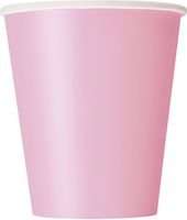 9oz Light Pink Paper Cups, 8ct