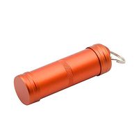 1PC Waterproof Aluminum Metal Pill Box Case Organizer with Keychain Aluminum Alloy Medicine Bottle Emergency Pill Bottle Containers Orange
