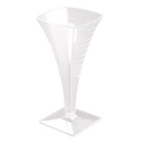 2 oz. Yoshi Square Plastic Miniature Champagne Flutes 8 ct.