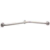 CSI Bathware BAR-HA-2736-TW-125-SA-P5 ADA 27-Inch x 36-Inch Grab Bar L-Shaped Horizontal Angle Bathroom Safety Bar Concealed Flanges, Stainless Steel Satin Finish, 5-Pack