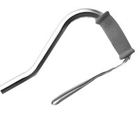 AlexOrthopedic Mobility Support Offset Adjustable Aluminum Cane Foam Grip Handle - Silver