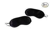 Lot of 2 Le Salon Sleeping Eye Mask Blindfold Soft Black - 3 Pack