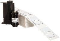 Brady PTLEP-168-593 1.9" Height, 1.2" Width, B-593 Adhesive-Taped Polyester, White Color Raised Panel Labels For TLS Printers (Pack Of 100)