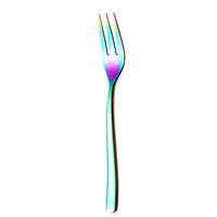 Stainless Steel Colored Upscale Dinnerware Flatware Dessert Fork Fruit Fork Luxury Cutlery (16cm, Multicolor)