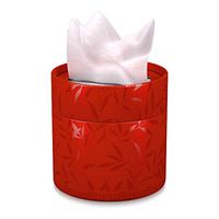 White Facial Tissue-Colored Round Box 3 Ply-40 Tissues (Red)